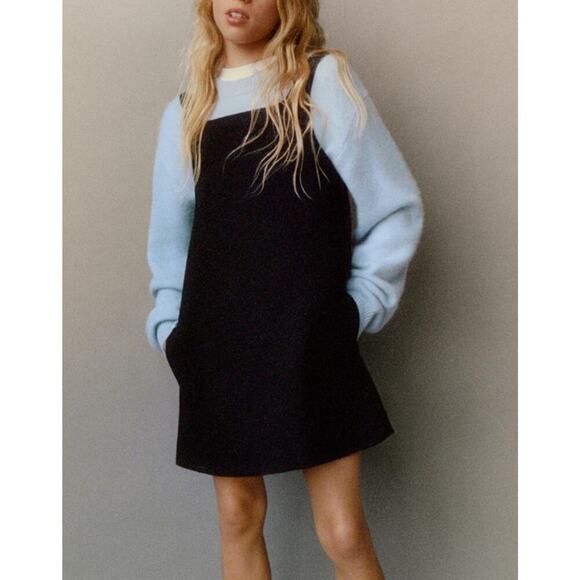 Nwt-Zara- PLAIN PINAFORE DRESS-13-14 y.o. - Picture 1 of 6